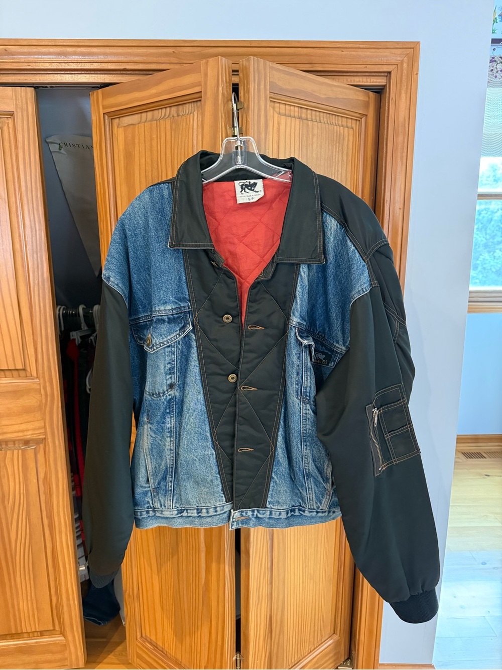 Vintage Parasuco Jean Jacket Insulated Denim Trucker Men’s Coat Retro 90s